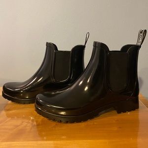 Black Michael Kors black rain boots